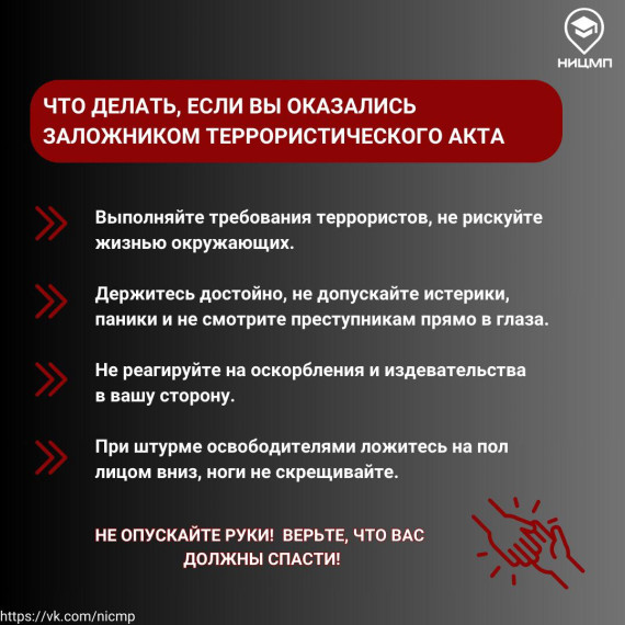 Алгоритмы безопасного поведения при угрозе террористического аикта.